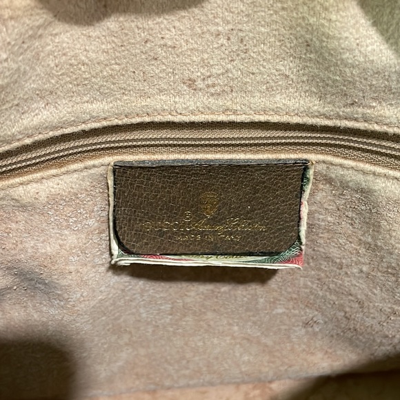 GUCCI Vintage Sherry Line GG Web PVC Canvas Leather Brown Boston Bag Handbag - Picture 15 of 17